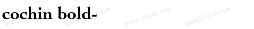cochin bold字体转换